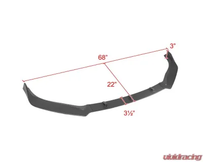 Spec-D Matte Black Polypropylene Front Bumper Lip Kit Nissan Sentra 2016-2019 - LPF-SEN16BK-AK
