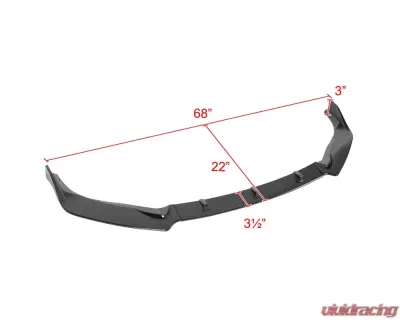 Spec-D Glossy Black Polypropylene Front Bumper Lip Kit Nissan Sentra 2016-2019 - LPF-SEN16GB-AK