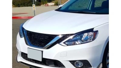 Spec-D Glossy Black Polypropylene 3PC Bumper Lip Nissan Sentra 2016-2019                                     - LPF-SEN16GB-AK - Image 10