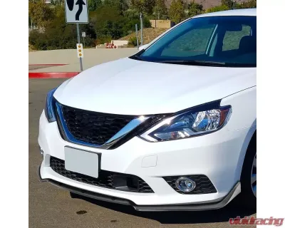 Spec-D Glossy Black Polypropylene Front Bumper Lip Kit Nissan Sentra 2016-2019 - LPF-SEN16GB-AK