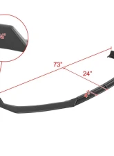 Spec-D Matte Black Polypropylene Front Bumper Lip Splitter Kit Hyundai Sonata 2018-2019                                     - LPF-SON18BK-PQ - Image 2