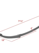 Spec-D Matte Black Polypropylene Front Bumper Lip Splitter Kit Kia Stinger 2018-2021                                     - LPF-STG18BK-PQ - Image 2