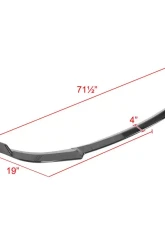 Spec-D Glossy Black Polypropylene Front Bumper Lip Splitter Kit Kia Stinger 2018-2021                                     - LPF-STG18GB-PQ - Image 2