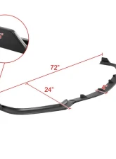 Spec-D Matte Black Polypropylene Front Bumper Lip Splitter Kit Acura TLX  2018-2021                                     - LPF-TLX18BK-PQ - Image 2
