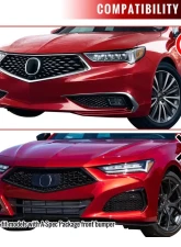 Spec-D Matte Black Polypropylene Front Bumper Lip Splitter Kit Acura TLX  2018-2021                                     - LPF-TLX18BK-PQ - Image 10