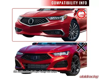 Spec-D Matte Black Polypropylene Front Bumper Lip Splitter Kit Acura TLX  2018-2021 - LPF-TLX18BK-PQ