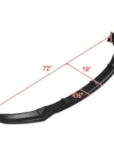Spec-D Matte Black Polypropylene Front Bumper Lip Kit Tesla Model 3 2017-2020                                     - LPF-TSLA317BK-AK - Image 2