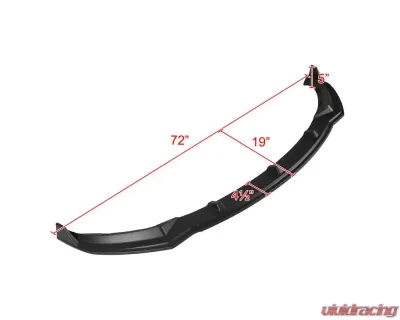 Spec-D Matte Black Polypropylene Front Bumper Lip Kit Tesla Model 3 2017-2020 - LPF-TSLA317BK-AK