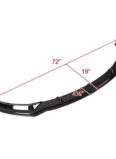 Spec-D Glossy Black Polypropylene Front Bumper Lip Kit Tesla Model 3 2017-2020                                     - LPF-TSLA317GB-AK - Image 2