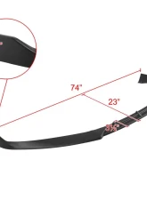 Spec-D Matte Black Polypropylene Front Bumper Lip Splitter Kit Tesla Model S 2016-2020                                     - LPF-TSLAS17BK-PQ - Image 2