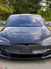 Spec-D Matte Black Polypropylene Front Bumper Lip Splitter Kit Tesla Model S 2016-2020                                     - LPF-TSLAS17BK-PQ - Image 10