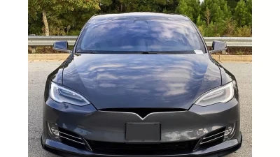 Spec-D Glossy Black 3PC Front Bumper Lip Splitter Kit Tesla Model S 2016-2020                                     - LPF-TSLAS17GB-PQ - Image 10