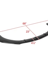 Spec-D Universal Glossy Black Polypropylene Front Bumper Lip Kit                                     - LPF-U005GB-AK - Image 2