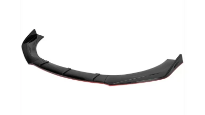 Spec-D Universal Glossy Black/Red Trim Polypropylene 3PC Bumper Lip Set                                     - LPF-U005GB-RD-PQ - Image 10