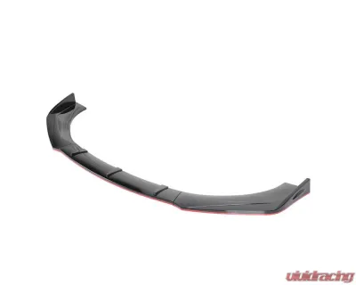 Spec-D Universal Glossy Black | Red Trim Polypropylene Front Bumper Lip Kit - LPF-U005GB-RD-PQ