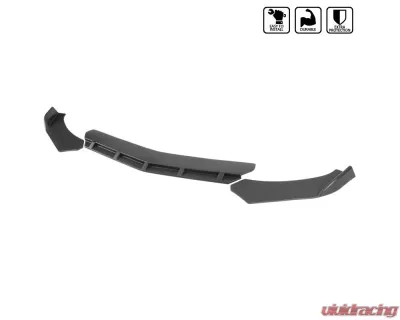 Spec-D Universal Matte Black Polypropylene 3pc Front Bumper Lip Set - LPF-U208BK-AK