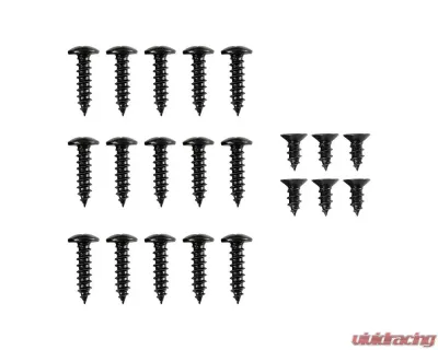 Spec-D Universal Matte Black Polypropylene 3pc Front Bumper Lip Set - LPF-U208BK-AK