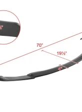 Spec-D Matte Black Polypropylene Front Bumper Lip Splitter Kit Hyundai Veloster 2012-2017                                     - LPF-VEL12BK-PQ - Image 2