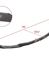 Spec-D Glossy Black Polypropylene Front Bumper Lip Splitter Kit Hyundai Veloster 2012-2017                                     - LPF-VEL12GB-PQ - Image 2