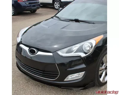 Spec-D Glossy Black Polypropylene Front Bumper Lip Splitter Kit Hyundai Veloster 2012-2017 - LPF-VEL12GB-PQ