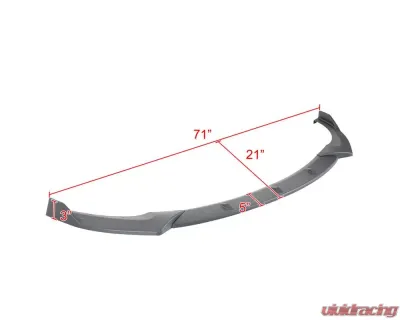 Spec-D Matte Black Polypropylene Front Bumper Lip Splitter Kit Hyundai Veloster Turbo 2013-2017 - LPF-VEL13TBK-PQ