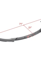 Spec-D Glossy Black Polypropylene Front Bumper Lip Splitter Kit Hyundai Veloster Turbo 2013-2017                                     - LPF-VEL13TGB-PQ - Image 2