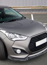 Spec-D Glossy Black Polypropylene Front Bumper Lip Splitter Kit Hyundai Veloster Turbo 2013-2017                                     - LPF-VEL13TGB-PQ - Image 10