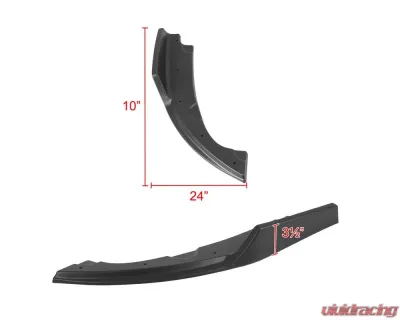 Spec-D Matte Black Polypropylene Rear Bumper Lip Diffuser Set Honda Civic 2016-2020 - LPR-CV16BK-AK