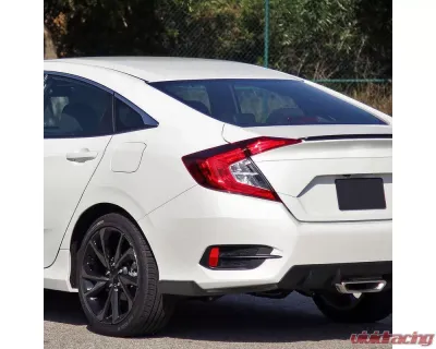 Spec-D Matte Black Polypropylene Rear Bumper Lip Diffuser Set Honda Civic 2016-2020 - LPR-CV16BK-AK