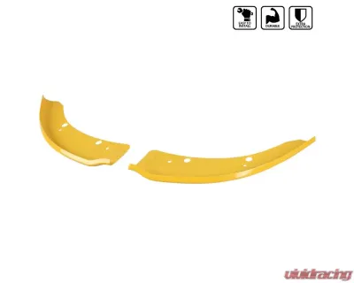 Spec-D Glossy Yellow ABS 2pc Front Bumper Lip Splitters Dodge Charger 2015-2019 - LPS-CHG15Y-BN