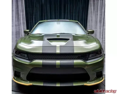 Spec-D Glossy Yellow ABS 2pc Front Bumper Lip Splitters Dodge Charger 2015-2019 - LPS-CHG15Y-BN