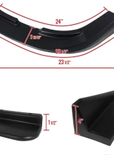Spec-D Universal Matte Black Polypropylene Front Bumper Lip Splitters                                     - LPS-S-U001 - Image 2