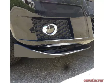 Spec-D Universal Matte Black Polypropylene Front Bumper Lip Splitters - LPS-S-U001