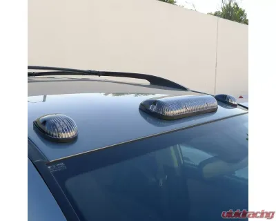 Spec-D Universal 3pc Amber LED Lights Set Roof Cab (Black Housing/Clear Lens) - LRC-300C