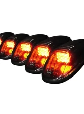 Spec-D Universal 5pc Amber LED Lights Set Roof Cab (Black Housing/Smoke Lens)                                     - LRC-500SM - Image 6