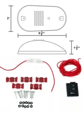 Spec-D Universal 5pc Amber LED Lights Set Roof Cab (Black Housing/Smoke Lens)                                     - LRC-500SM - Image 2