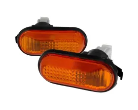 Spec-D Amber Lens Side Marker Dome Style Lights Honda Civic 1992-1995