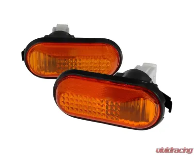 Spec-D Amber Lens Side Marker Dome Style Lights Honda Civic 1992-1995 - LSM-CV92AMDT