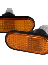 Spec-D Amber Lens Side Marker Flat Style Lights Honda Civic 1992-1995                                     - LSM-CV92AMFT - Image 8