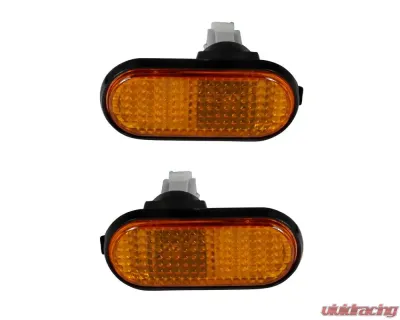Spec-D Amber Lens Side Marker Flat Style Lights Honda Civic 1992-1995 - LSM-CV92AMFT