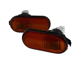 Spec-D Amber Smoke Lens Side Marker Dome Style Lights Honda Civic 1992-1995