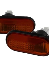 Spec-D Amber Smoke Lens Side Marker Dome Style Lights Honda Civic 1992-1995                                     - LSM-CV92GADT - Image 4
