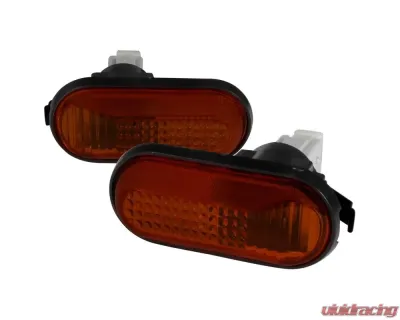Spec-D Amber Smoke Lens Side Marker Dome Style Lights Honda Civic 1992-1995 - LSM-CV92GADT