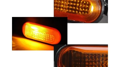 Spec-D Side Marker Dome Style Lights (Amber Smoked Lens) Honda Civic 1992-1995                                     - LSM-CV92GADT - Image 2