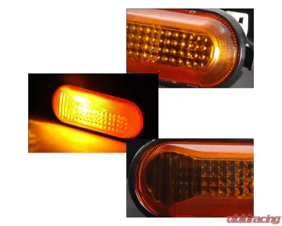 Spec-D Amber Smoke Lens Side Marker Dome Style Lights Honda Civic 1992-1995 - LSM-CV92GADT