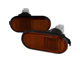 Spec-D Amber Smoke Lens Side Marker Flat Style Lights Honda Civic 1992-1995