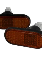Spec-D Amber Smoke Lens Side Marker Flat Style Lights Honda Civic 1992-1995                                     - LSM-CV92GAFT - Image 8