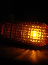 Spec-D Amber Smoke Lens Side Marker Flat Style Lights Honda Civic 1992-1995                                     - LSM-CV92GAFT - Image 2