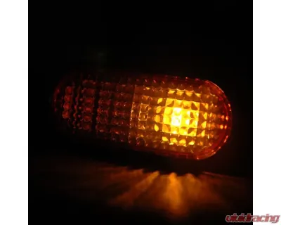 Spec-D Amber Smoke Lens Side Marker Flat Style Lights Honda Civic 1992-1995 - LSM-CV92GAFT
