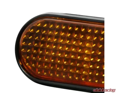 Spec-D Amber Smoke Lens Side Marker Flat Style Lights Honda Civic 1992-1995 - LSM-CV92GAFT